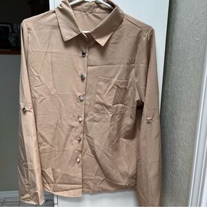 Ladies Shein Beige Blouse - Size XL - NWOT